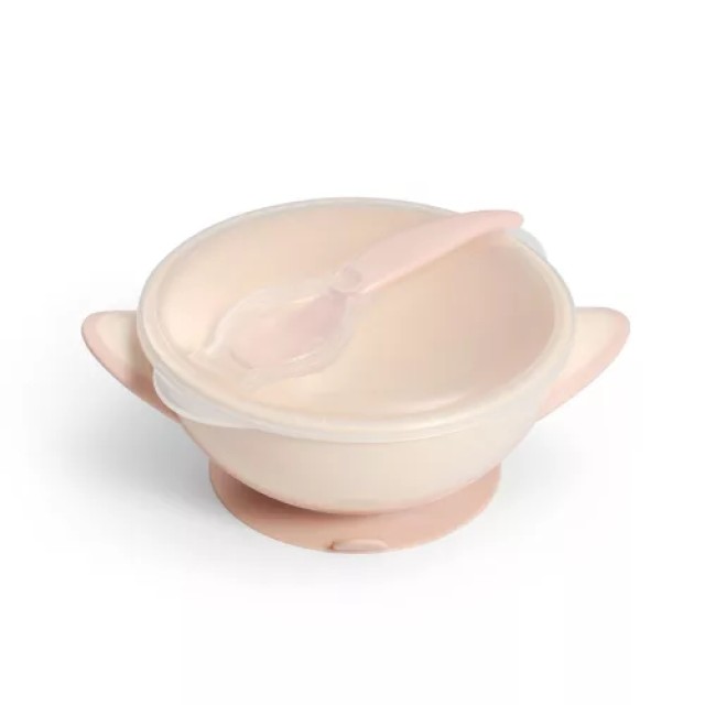 BABYONE BE ACTIVE SUCTION BOWL WITH A SPOON 6m+ PINK 300mL