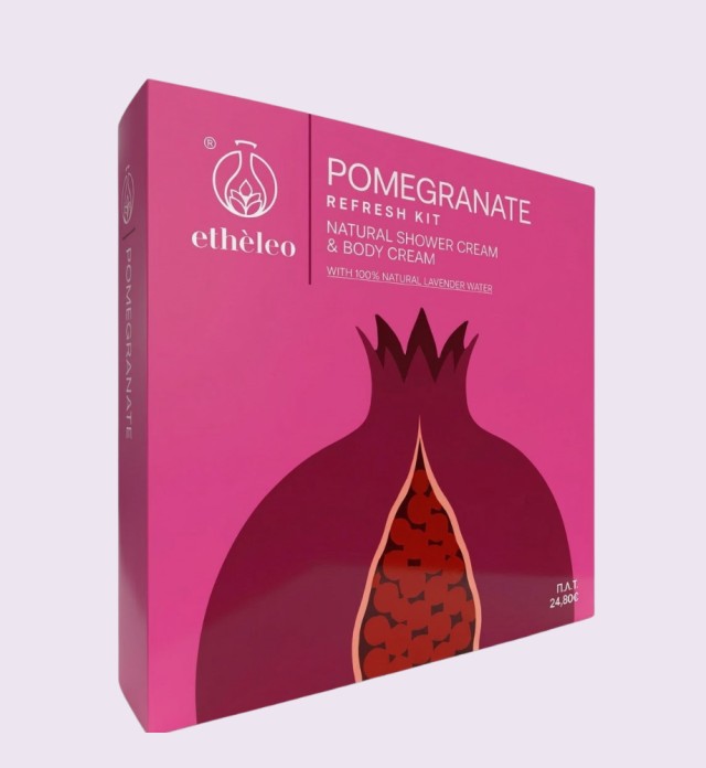 ETHELEO POMEGRANATE REFRESH KIT NATURAL SHOWER CREAM & BODY CREAM