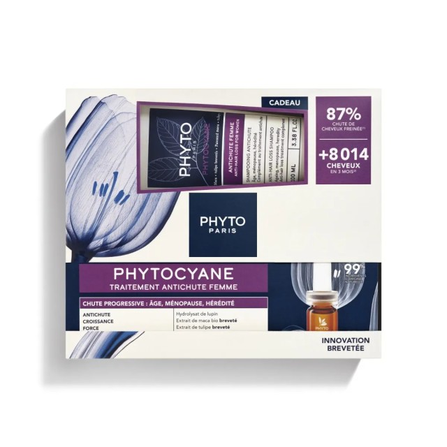 PHYTO PHYTOCYANE PROGRESSIVE ΑΓΩΓΗ ΤΡΙΧΟΠΤΩΣΗΣ ΓΙΑ ΓΥΝΑΙΚΑ & ΔΩΡΟ ΣΑΜΠΟΥΑΝ 100ML