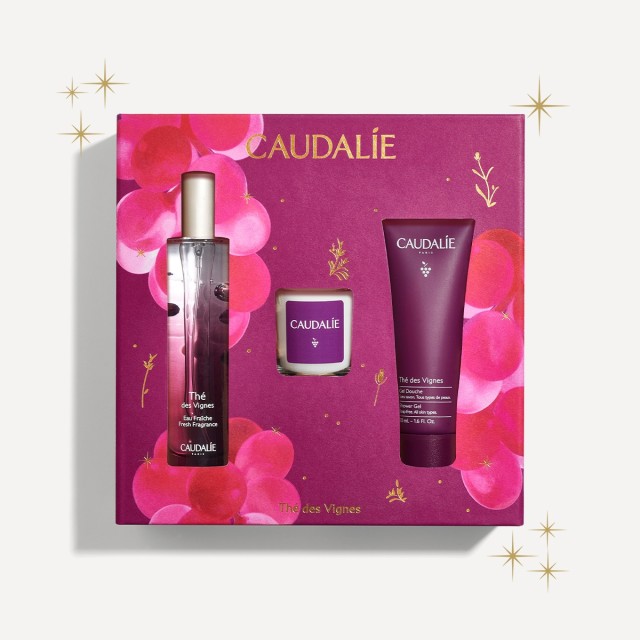 CAUDALIE PROMO THE DES VIGNES 50 ML & ΔΩΡΟ SHOWER GEL 50ML & SCENTED CANDLE