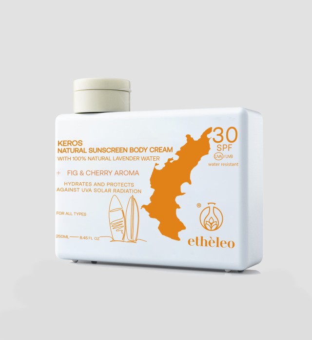 ETHELEO KEROS NATURAL SUNSCREEN BODY CREAM  SPF30 200ML