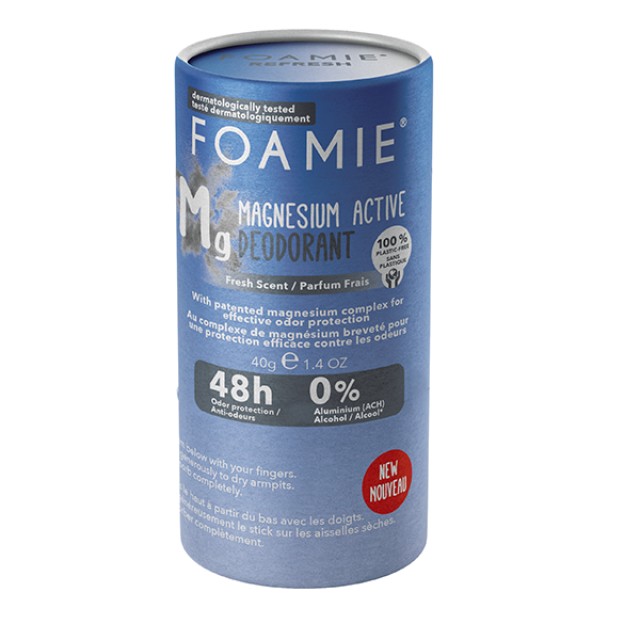 FOAMIE SOLID DEODORANT REFRESH BLUE 48H PROTECT 0% ALUMINIUM 