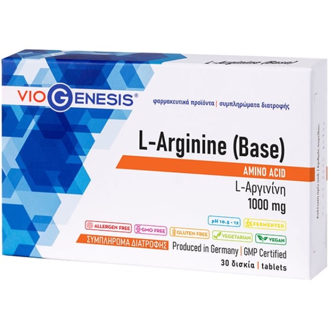 VIOGENESIS L-ARGININE [BASE] 1000 MG 30 TABS
