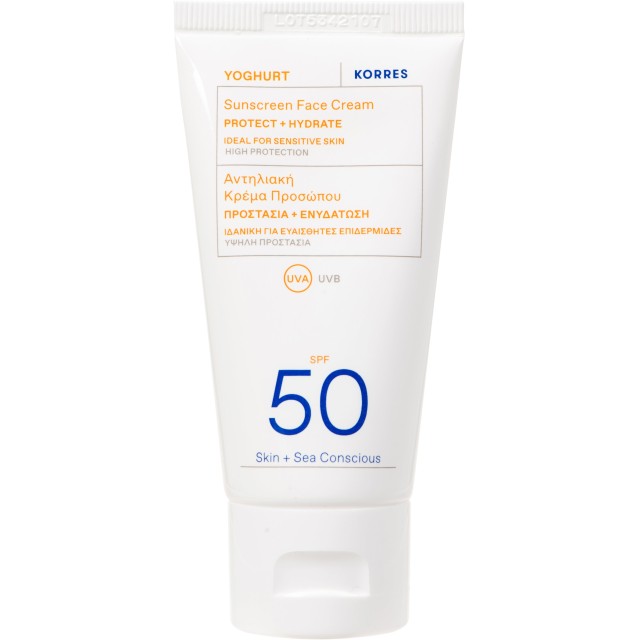 KORRES ΑΝΤΗΛΙΑΚΟ ΠΡΟΣΩΠΟΥ ΓΙΑΟΥΡΤΙ SPF50 50ML