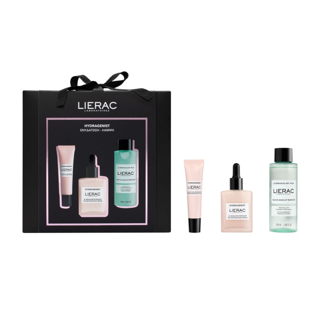 LIERAC PROMO XMAS HYDRAGENIST SERUM 30ML & EYE CREAM 15ML & THE EYE MAKE-UP REMOVER 100ML