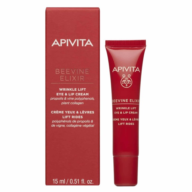 APIVITA BEEVINE ELIXIR ΑΝΤΙΡΥΤΙΔΙΚΗ ΚΡΕΜΑ LIFTING ΓΙΑ ΜΑΤΙΑ & ΧΕΙΛΗ 15ML