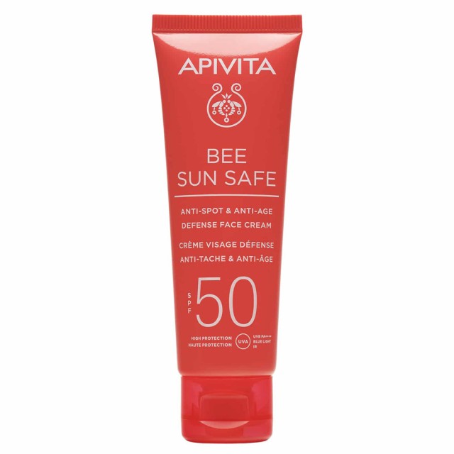 APIVITA BEE SUN SAFE ΚΡΕΜΑ ΠΡΟΣΩΠΟΥ ΚΑΤΑ ΤΩΝ ΠΑΝΑΔΩΝ & ΤΩΝ ΡΥΤΙΔΩΝ SPF50 50ML