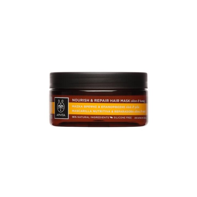 APIVITA ΜΑΣΚΑ ΘΡΕΨΗΣ & ΕΠΑΝΟΡΘΩΣΗΣ ΕΛΙΑ & ΜΕΛΙ 200ML