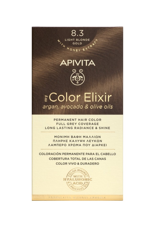 APIVITA ΒΑΦΗ MY COLOR ELIXIR 8.3 ΞΑΝΘΟ ΑΝΟΙΧΤΟ ΧΡΥΣΟ 