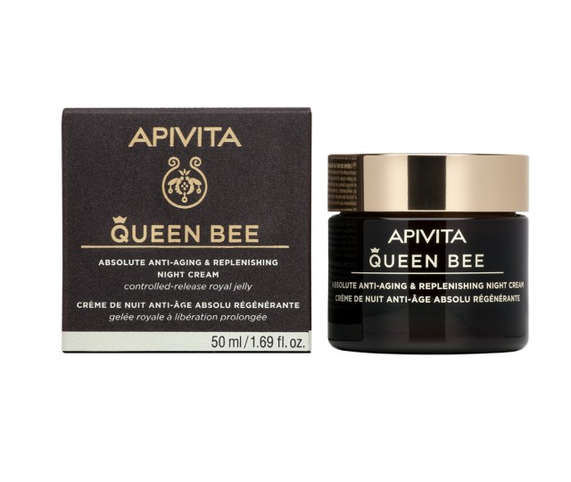 APIVITA QUEEN BEE ΚΡΕΜΑ ΝΥΧΤΑΣ ΑΠΟΛΥΤΗΣ ΑΝΤΙΓΗΡΑΝΣΗΣ & ΕΝΤΑΤΙΚΗΣ ΘΡΕΨΗΣ 50ML