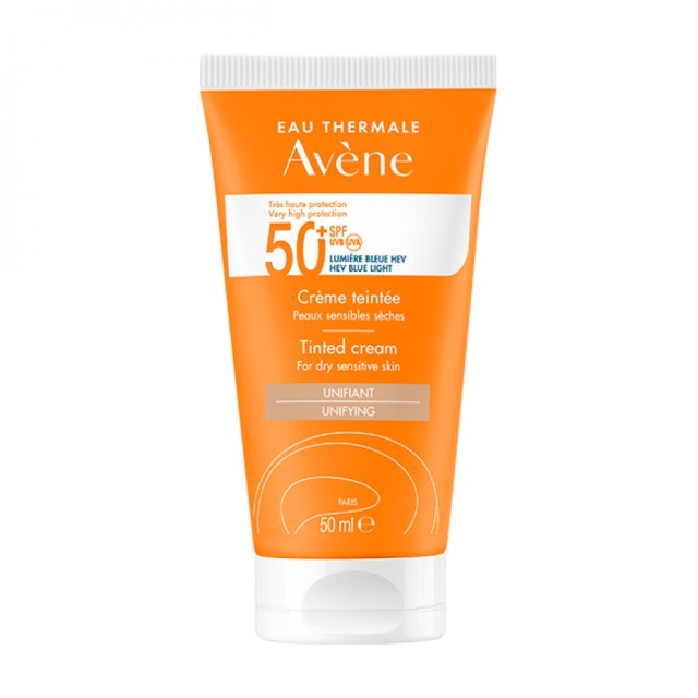 AVENE ΑΝΤΗΛΙΑΚΟ ΠΡΟΣΩΠΟΥ CREME ΜΕ ΧΡΩΜΑ ΓΙΑ ΞΗΡΟ ΕΥΑΙΣΘΗΤΟ ΔΕΡΜΑ SPF50+ 50ML