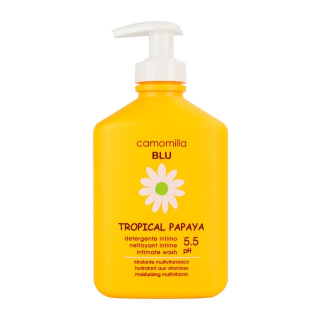 CAMOMILLA BLU ΚΑΘΑΡΙΣΤΙΚΟ ΕΥΑΙΣΘΗΤΗΣ ΠΕΡΙΟΧΗΣ PH5.5 TROPICAL PAPAYA 300ML