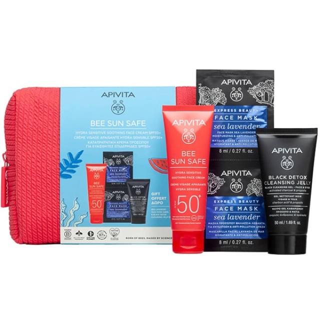 APIVITA ΑΝΤΗΛΙΑΚΟ PROMO BEE SUN SAFE ΚΑΤΑΠΡΑΫΝΤΙΚΗ ΚΡΕΜΑ ΠΡΟΣΩΠΟΥ ΓΙΑ ΕΥΑΙΣΘΗΤΕΣ ΕΠΙΔΕΡΜΙΔΕΣ SPF50 5