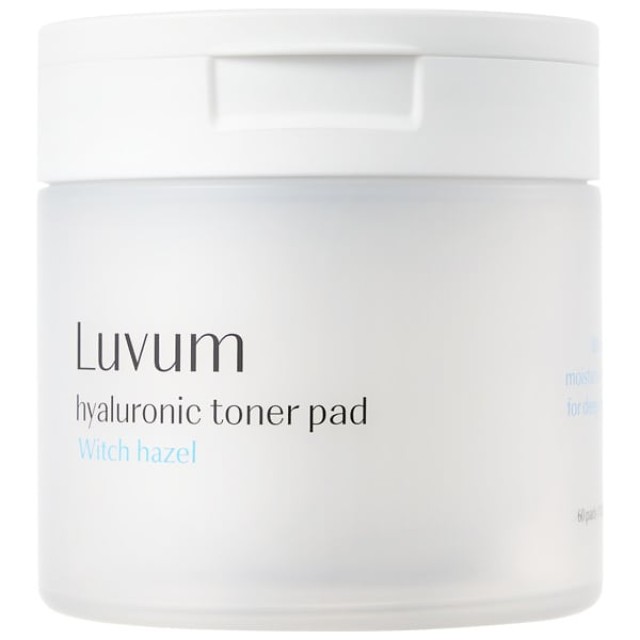 LUVUM WITCH HAZEL HYALURONIC TONER PAD 60pads