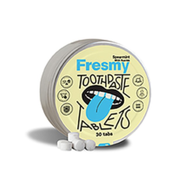FRESMY TOOTHPASTE TABLETS SPEARMINT WITH FLUORIDE 30 TABS