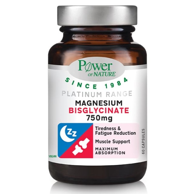 POWER OF NATURE PLATINUM RANGE MAGNESIUM BISGLYCINATE 750MG 60 CPS