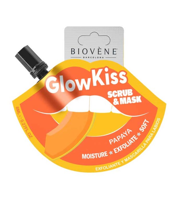 BIOVENE GLOW KISS PAPAYA LIP SCRUB & MASK 8ML