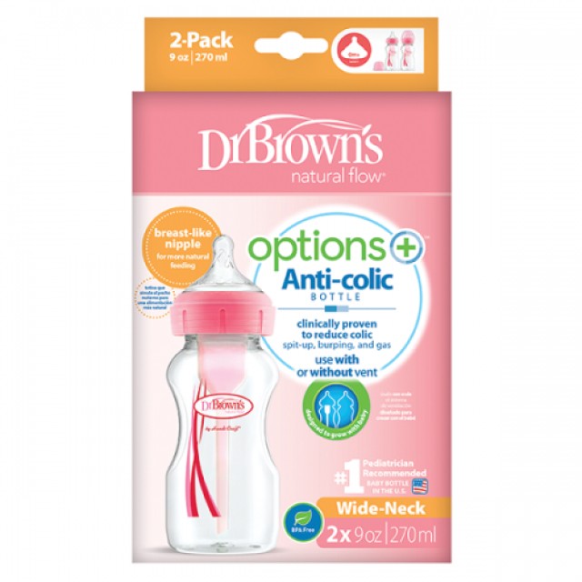 DR. BROWNS ΜΠΙΜΠΕΡΟ ΠΛΑΣΤ OPTIONS+ (Φ.Λ) 270 ML ΡΟΖ (2 ΤEM)