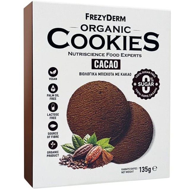 FREZYDERM ORGANIC COOKIES CACAO 135GR