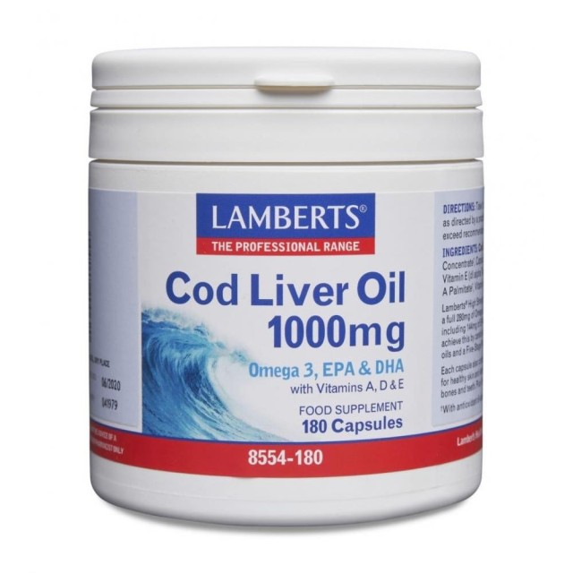 LAMBERTS SUP COD LIVER OIL 1000MG 180CAPS