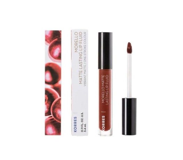 KORRES MORELLO MATTE LASTING LIP FLUID 60 CHESTNUT 3.4ML