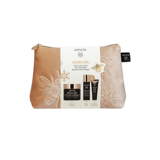 APIVITA PROMO QUEEN BEE RICH TEXTURE CREAM 50mL & ΔΩΡΟ SERUM 10mL & ΔΩΡΟ EYE CREAM 5mL