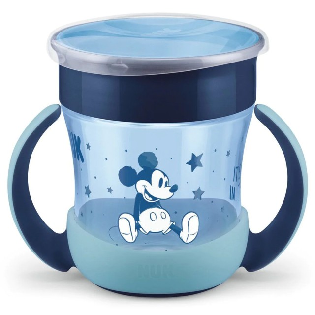 NUK ΠΑΙΔΙΚΟ MINI MAGIC CUP NIGHT ΠΛΑΣΤ 6M+ MICKEY ΜΠΛΕ 160ML