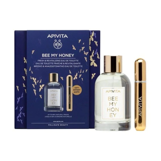 APIVITA PROMO BEE MY HONEY: EAU DE TOILETTE 100ml & ΔΩΡΟ REFILLABLE PERFUME SPRAY 8ml