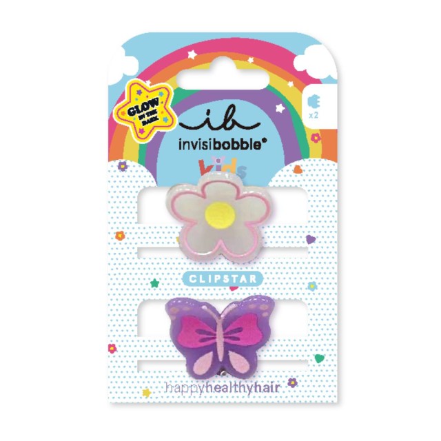 INVISIBOBBLE CLIPSTAR GLOW KIDS HAPPY FLOWER 2PC