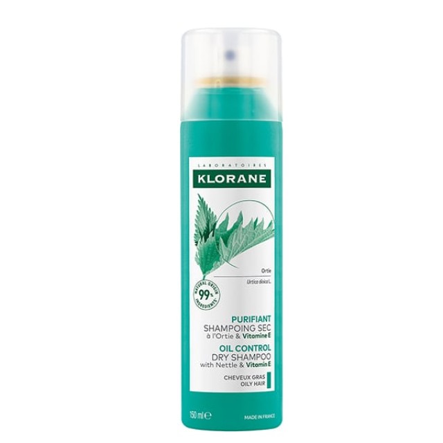 ΚLORANE ORTIE DRY SHAMPOO ΞΗΡΟ ΣΑΜΠΟΥΑΝ ΜΕ ΤΣΟΥΚΝΙΔΑ ΚΑΙ ΒΙΤΑΜΙΝΗ Ε ΓΙΑ ΛΙΠΑΡΑ ΜΑΛΛΙΑ 150ml