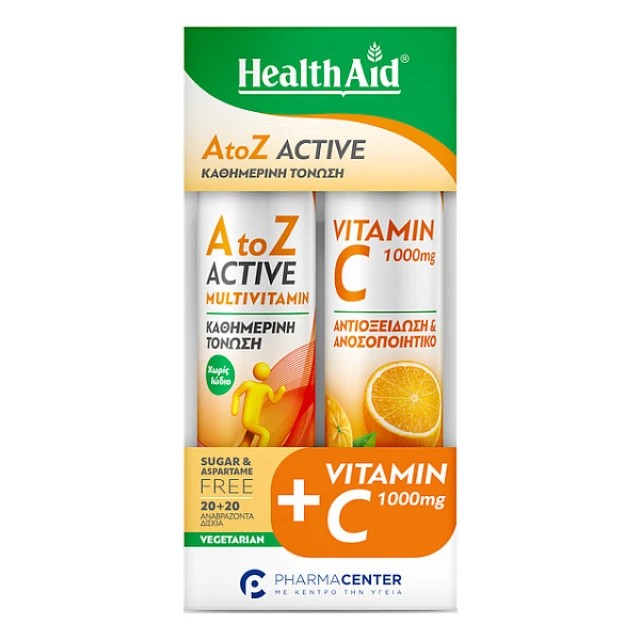 HEALTH AID PROMO A TO Z ACTIVE 20TAB & ΔΩΡΟ VIT C 1000MG 