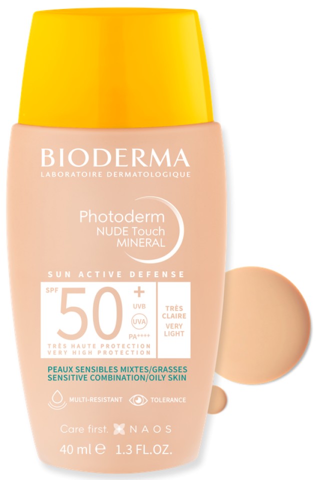 BIODERMA ΑΝΤΗΛΙΑΚΟ PHOTODERM NUDE TOUCH MINERAL VERY LIGHT SPF50+ 40ml