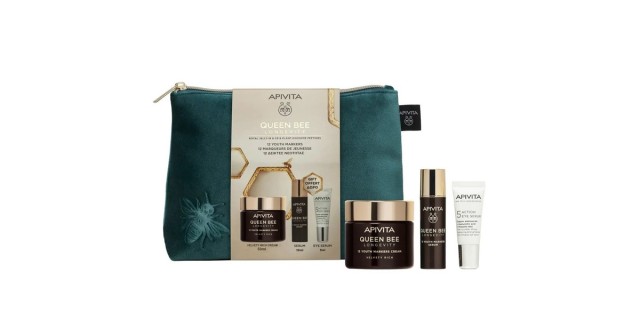 APIVITA QUEEN BEE LONGEVITY VELVETY RICH CREAM 50ML & ΔΩΡΟ QUEEN BEE SERUM 10ML + 5 ACTION EYE SERUM
