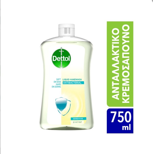 DETTOL LIQUID SOAP SΕΝSITIVE REFILL 750 ML