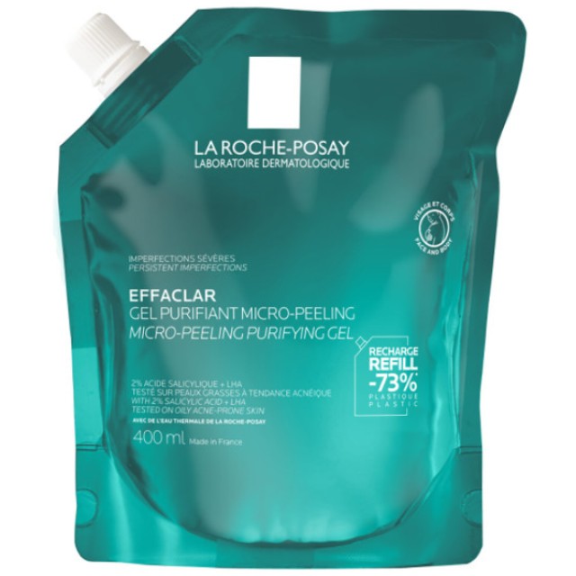 LA ROCHE-POSAY EFFACLAR MICRO-PEELING PURIFYING GEL REFILL 400ML