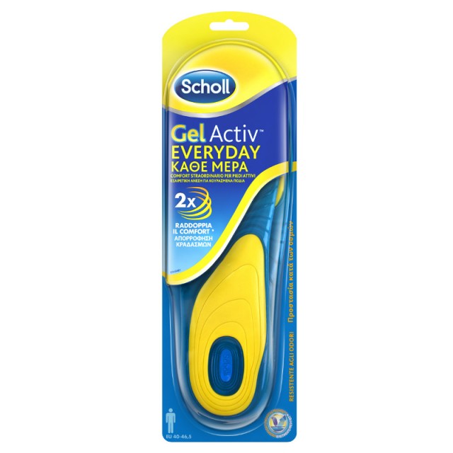 DR SCHOLL GELACTIV INSOLES EVERYDAY MEN
