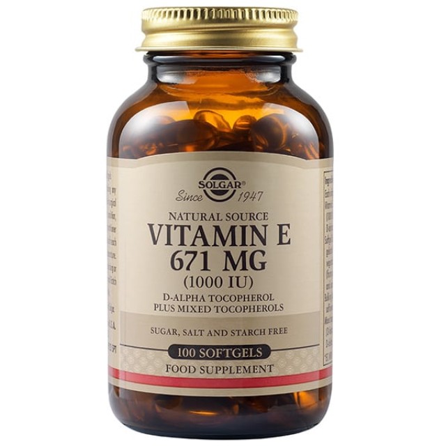 SOLGAR E 1000 IU SOFTGELS 100S
