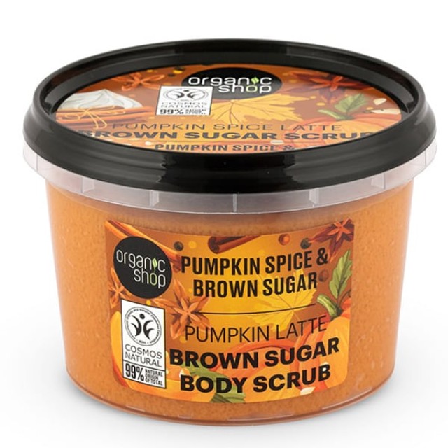 ORGANIC SHOP BROWN SUGAR BODY SCRUB PUMPKIN SPICE LATTE 250 ML