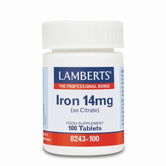 LAMBERTS MIN IRON 14MG 100TABS