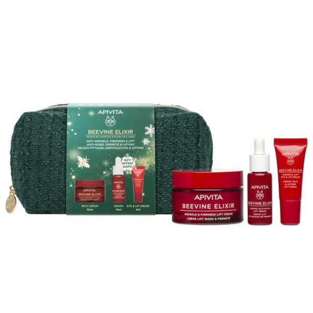 APIVITA PROMO BEEVINE ELIXIR RICH CREAM 50ML & ΔΩΡΟ BEEVINE ELIXIR SERUM 10ML + BEEVINE ELIXIR EYE &