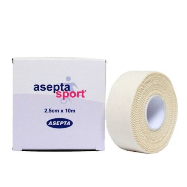 TAPE ASEPTA SPORT WHITE 2,5cm x 10m