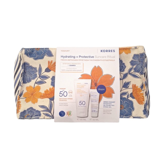 KORRES ΑΝΤΗΛΙΑΚΟ ΤΣΑΝΤΑΚΙ FACE CREAM YOGHURT SF50 50ml & NOURISHING CREAM-GEL YOGHURT 20ML