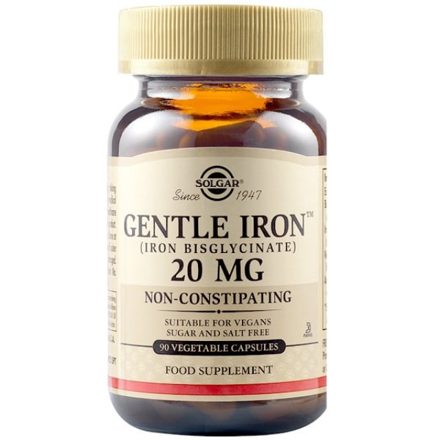 SOLGAR GENTLE IRON 20MG VEGICAPS 90S
