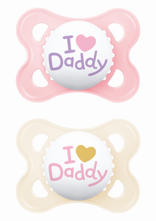 MAM ΠΙΠΙΛΑ Ι LOVE DADDY GIRL 2-6 ΜΗΝΩΝ ΜΕ ΘΗΛΗ SKINSOFT ΣΙΛΙΚΟΝΗ