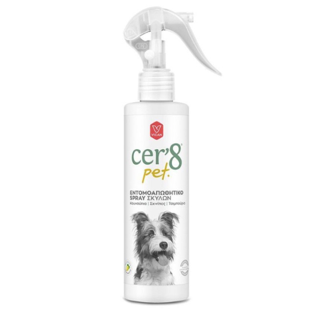 VICAN CER’8 PET ΕΝΤΟΜΟΑΠΩΘΗΤΙΚΟ SPRAY ΣΚΥΛΩΝ 200ml  