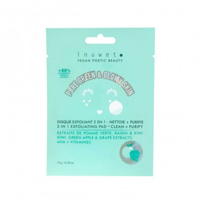 INUWET FACE EXFOLIATNG PAD APPLE GRAPE 10g