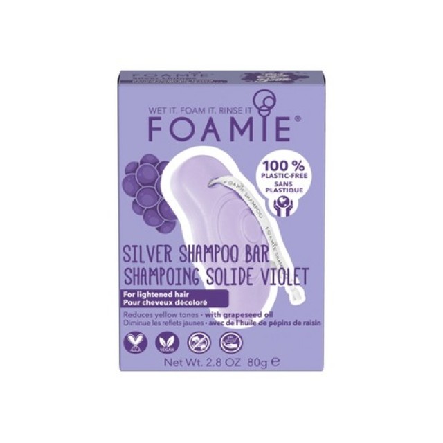 FOAMIE SHAMPOO BAR SILVER LININGS BLONDE HAIR 80GR