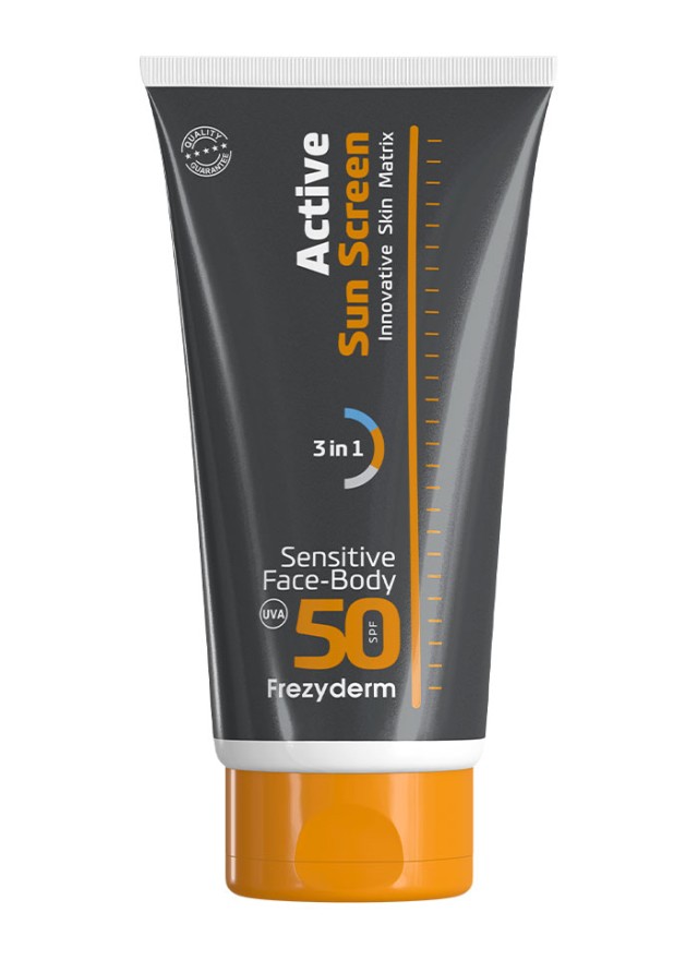 FREZYDERM ΑΝΤΗΛΙΑΚΟ ACTIVE SUN SCREEN SENSITIVE FACE - BODY Spf50  150ML