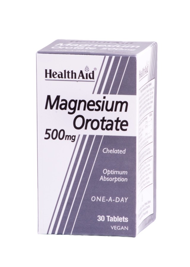 HEALTH AID MAGNESIUM OROTATE 500MG 30TABS