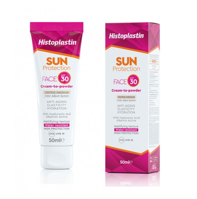 HISTOPLASTIN SUN FACE CREAM TO POWDER SPF 30  ΜΕ ΧΡΩΜΑ